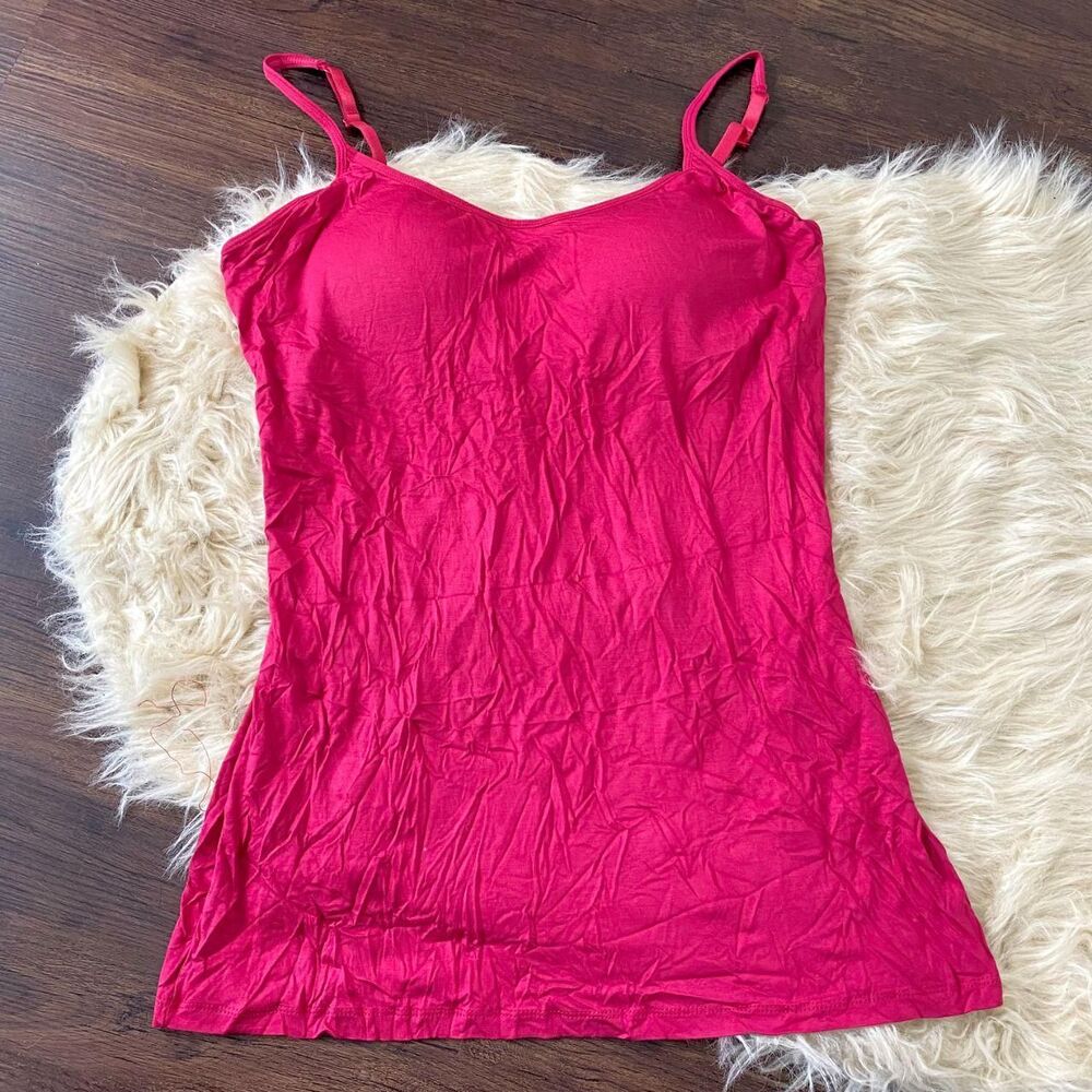 New unworn Fuchsia Pink Camisole Top Built in Bra Padding 2XL Fashion Bar